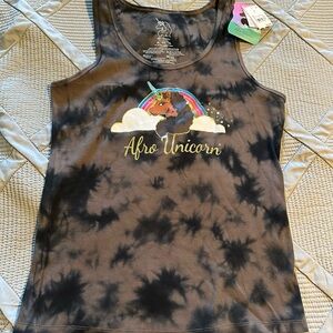 Afro Unicorn tank tie-dye women’s XL